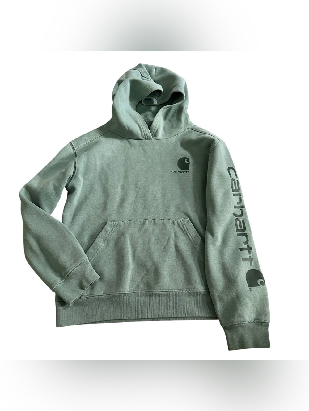 Carhartt Pullover Hoodie Mint Green Youth Boy Medium 10/12